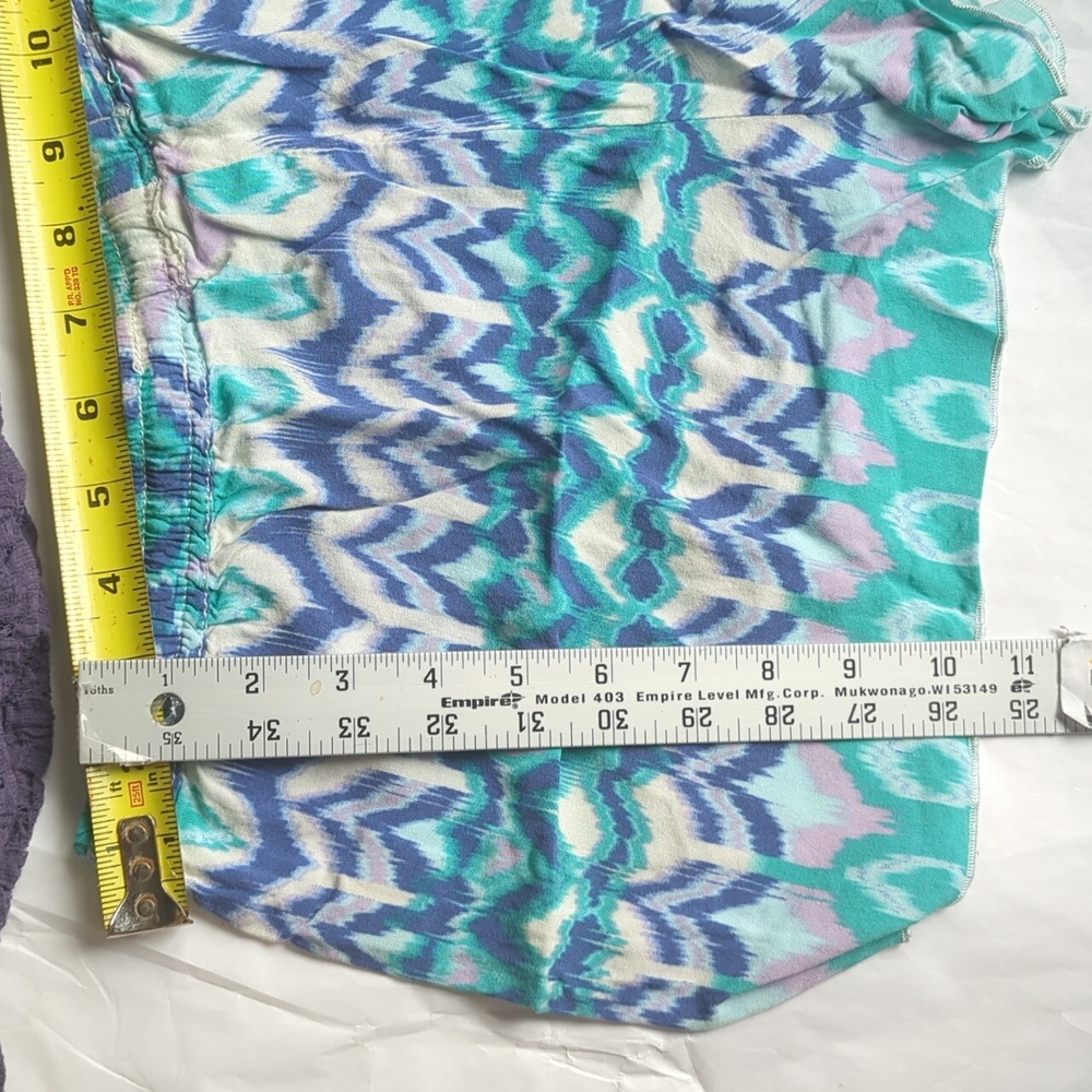 Boho Drawstring Colorful Patterned Shorts Large - Picture 8 of 11
